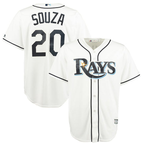 Steven Souza Jr. Tampa Bay Rays Majestic Cool Base Player Jersey - White