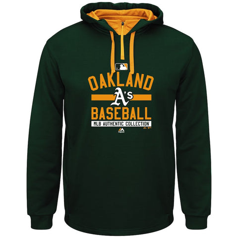 Oakland Athletics Majestic Big & Tall A/C On-Field Team Property Hoodie - Green