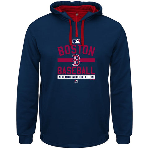 Boston Red Sox Majestic Big & Tall A/C On-Field Team Property Hoodie - Navy Blue