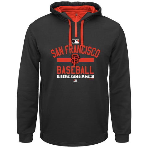 San Francisco Giants Majestic Big & Tall A/C On-Field Team Property Hoodie - Black