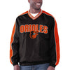 Baltimore Orioles Double Switch Pullover V-Neck Jacket - Black