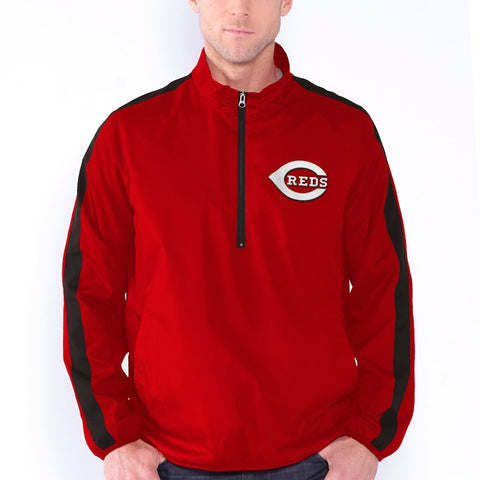 Cincinnati Reds Balk Half Zip Jacket - Red
