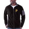 Pittsburgh Pirates Relay Throw Poly Fleece Full Zip Jacket - Black