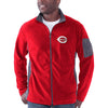 Cincinnati Reds Relay Throw Poly Fleece Full Zip Jacket - Red