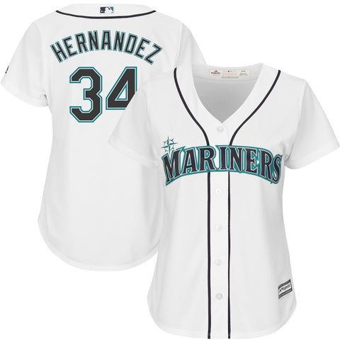 Felix Hernandez Seattle Mariners Majestic Women's Cool Base Player Jersey