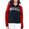 Atlanta Braves Women's Prime Time Full Zip Jacket - Navy Blue