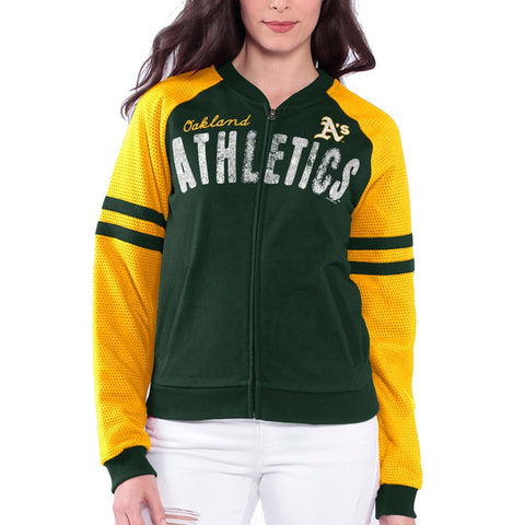 Oakland Athletics Women's Prime Time Full Zip Jacket - Green