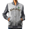 Oakland Athletics Majestic Women's Stolen Bases Full Button Jacket - Gray