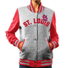 St. Louis Cardinals Majestic Women's Stolen Bases Full Button Jacket - Gray