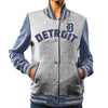 Detroit Tigers Majestic Women's Stolen Bases Full Button Jacket - Gray