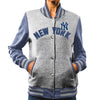 New York Yankees Majestic Women's Stolen Bases Full Button Jacket - Gray