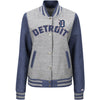 Detroit Tigers Majestic Women's Stolen Bases Full Button Jacket - Gray