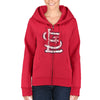 St. Louis Cardinals 5th & Ocean by New Era Women's Core Fleece Full Zip Hoodie