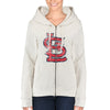 St. Louis Cardinals 5th & Ocean by New Era Women's Core Fleece Full Zip Hoodie