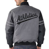 Oakland Athletics G-III Sports by Carl Banks Post Game Varsity Jacket - Charcoal/Black