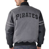 Pittsburgh Pirates G-III Sports by Carl Banks Post Game Varsity Jacket - Charcoal/Black