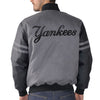 New York Yankees G-III Sports by Carl Banks Post Game Varsity Jacket - Charcoal/Black