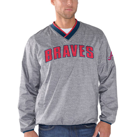 Atlanta Braves G-III Sports by Carl Banks Coin Toss Pullover Jacket - Gray