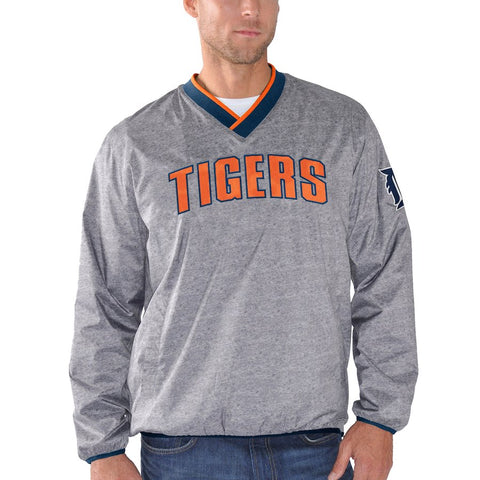 Detroit Tigers G-III Sports by Carl Banks Coin Toss Pullover Jacket - Gray