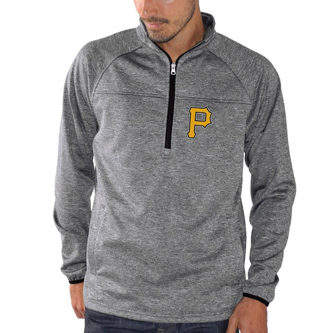 Pittsburgh Pirates G-III Sports by Carl Banks Franchise Half-Zip Jacket - Charcoal