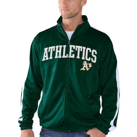 Oakland Athletics G-III Sports by Carl Banks Take Away Full-Zip Track Jacket - Green