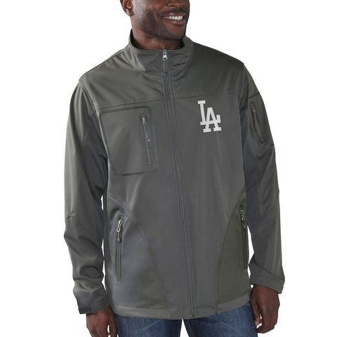 Los Angeles Dodgers G-III Sports by Carl Banks Scrimmage Full-Zip Jacket - Charcoal