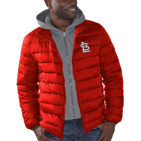 St. Louis Cardinals G-III Sports by Carl Banks 3-Point Quilted Full Zip Jacket - Red