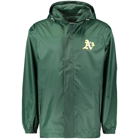 Oakland Athletics G-III Sports by Carl Banks Clutch Hit Full-Zip Hooded Rain Jacket - Green