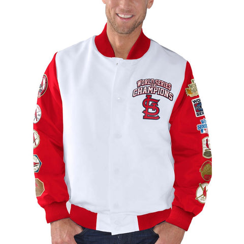 St. Louis Cardinals G-III Sports by Carl Banks Trophy Commemorative Jacket - White/Red