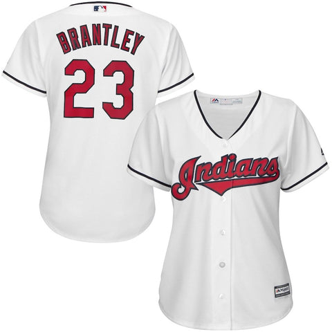 Michael Brantley Cleveland Indians Majestic Women's Cool Base Player Jersey - White