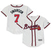 Dansby Swanson Atlanta Braves Majestic Youth Alternate Official Cool Base Player Jersey