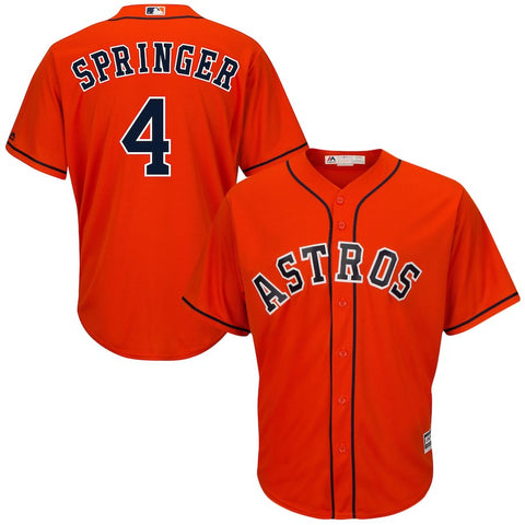 George Springer Houston Astros Majestic Cool Base Player Jersey - Orange