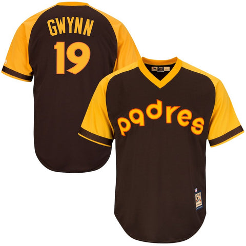 Tony Gwynn San Diego Padres Majestic Cool Base Cooperstown Collection Player Jersey - Brown