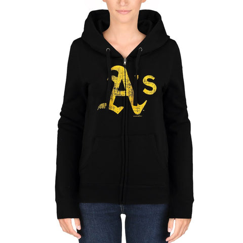 Oakland Athletics 5th & Ocean by New Era Women's Core Fleece Hoodie - Black