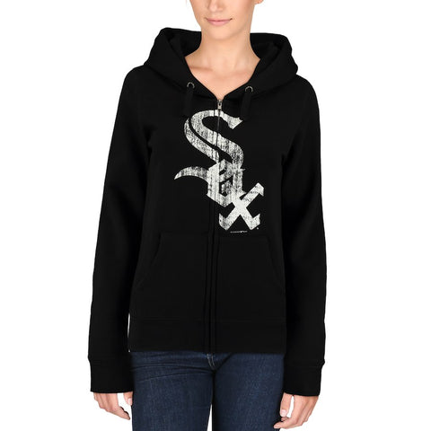 Chicago White Sox 5th & Ocean by New Era Women's Core Fleece Hoodie - Black