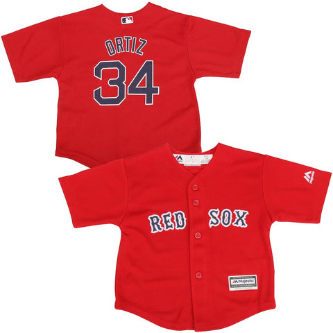 David Ortiz Boston Red Sox Majestic Infant Official Cool Base Player Jersey - Red