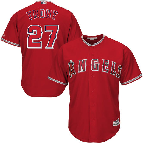 Mike Trout Los Angeles Angels Majestic Preschool Official Cool Base Player Jersey - Red