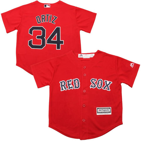 David Ortiz Boston Red Sox Majestic Preschool Official Cool Base Player Jersey