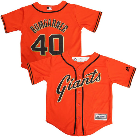 Madison Bumgarner San Francisco Giants Majestic Preschool Official Cool Base Player Jersey - Orange