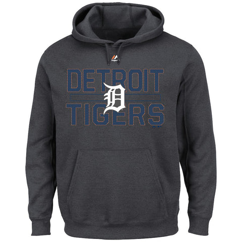 Detroit Tigers Majestic Inside The Park Pullover Hoodie - Charcoal