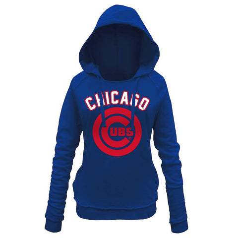 Chicago Cubs 5th & Ocean by New Era Women's Hot Corner Pullover Hoodie - Royal