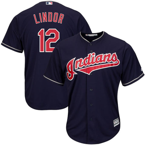 Francisco Lindor Cleveland Indians Majestic Alternate Official Cool Base Replica Player Jersey