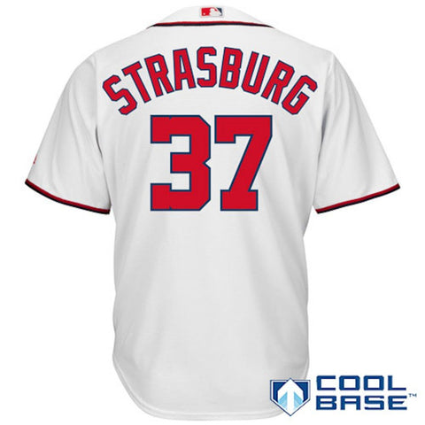 Stephen Strasburg Washington Nationals Majestic Official Cool Base Player Jersey - White