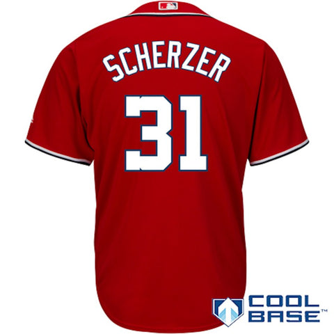 Max Scherzer Washington Nationals Majestic Cool Base Player Jersey