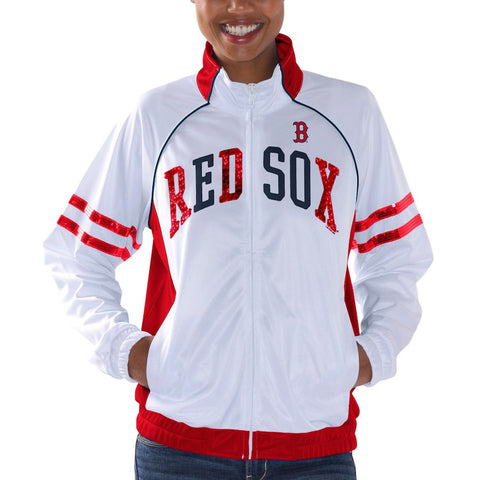 Boston Red Sox G-III Sports by Carl Banks Women's Rookie Track Jacket - White