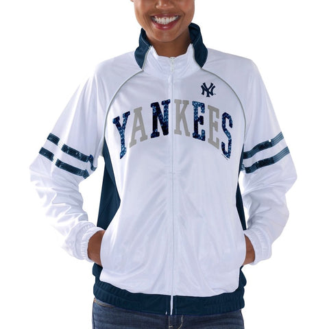 New York Yankees G-III Sports by Carl Banks Women's Rookie Track Jacket - White