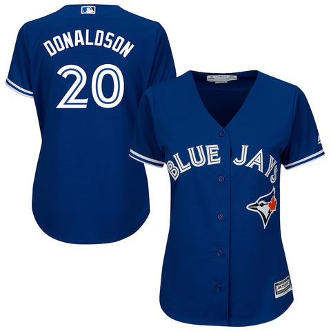 Josh Donaldson Toronto Blue Jays Majestic Women's Cool Base Jersey Blue