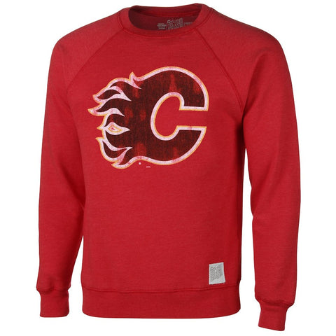 Calgary Flames Original Retro Brand Logo Super Soft Fleece Sweatshirt - Red