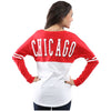 Chicago Blackhawks 5th & Ocean by New Era Women's Long Sleeve Varsity T-Shirt - White/Red