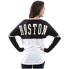 Boston Bruins 5th & Ocean by New Era Women's Long Sleeve Varsity T-Shirt - White/Black